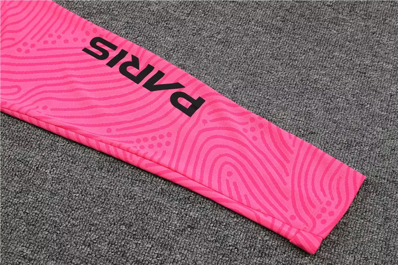 2021 Paris Jordan Pink and White Half-Dress Training Jersey view 10