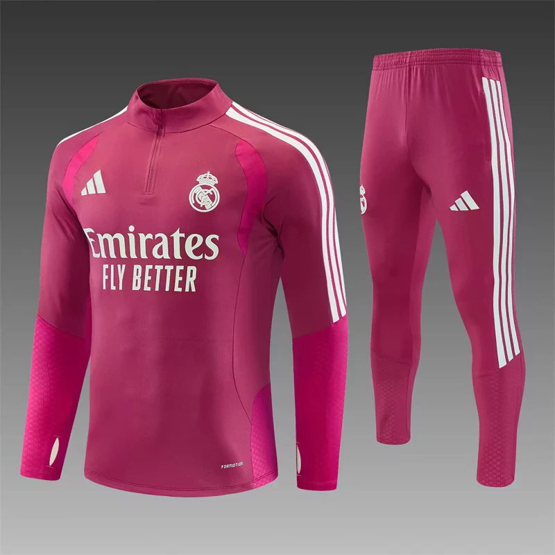 2026-27 Real Madrid Rose-Colored Half-Zip Training Jersey