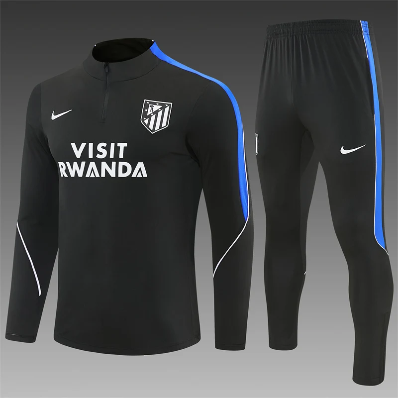 2026-27 Atlético Madrid Black Half-Zip Training Jersey