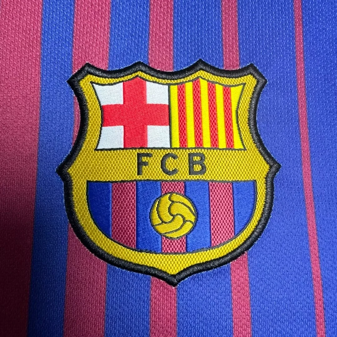 2017-18 Barcelona Home Retro Jersey view 5