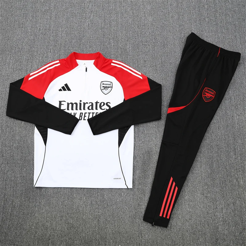 2025-26 Arsenal White Half-Zip Training Jersey view 8