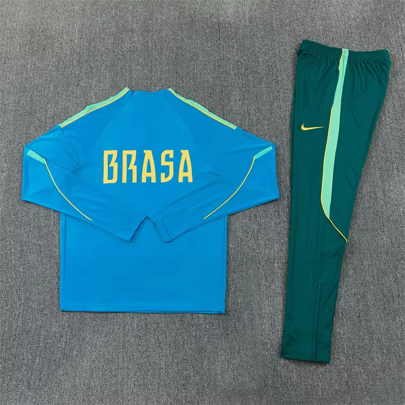 2026-27 Brazil Lake Blue Half-Zip Training Jersey view 15