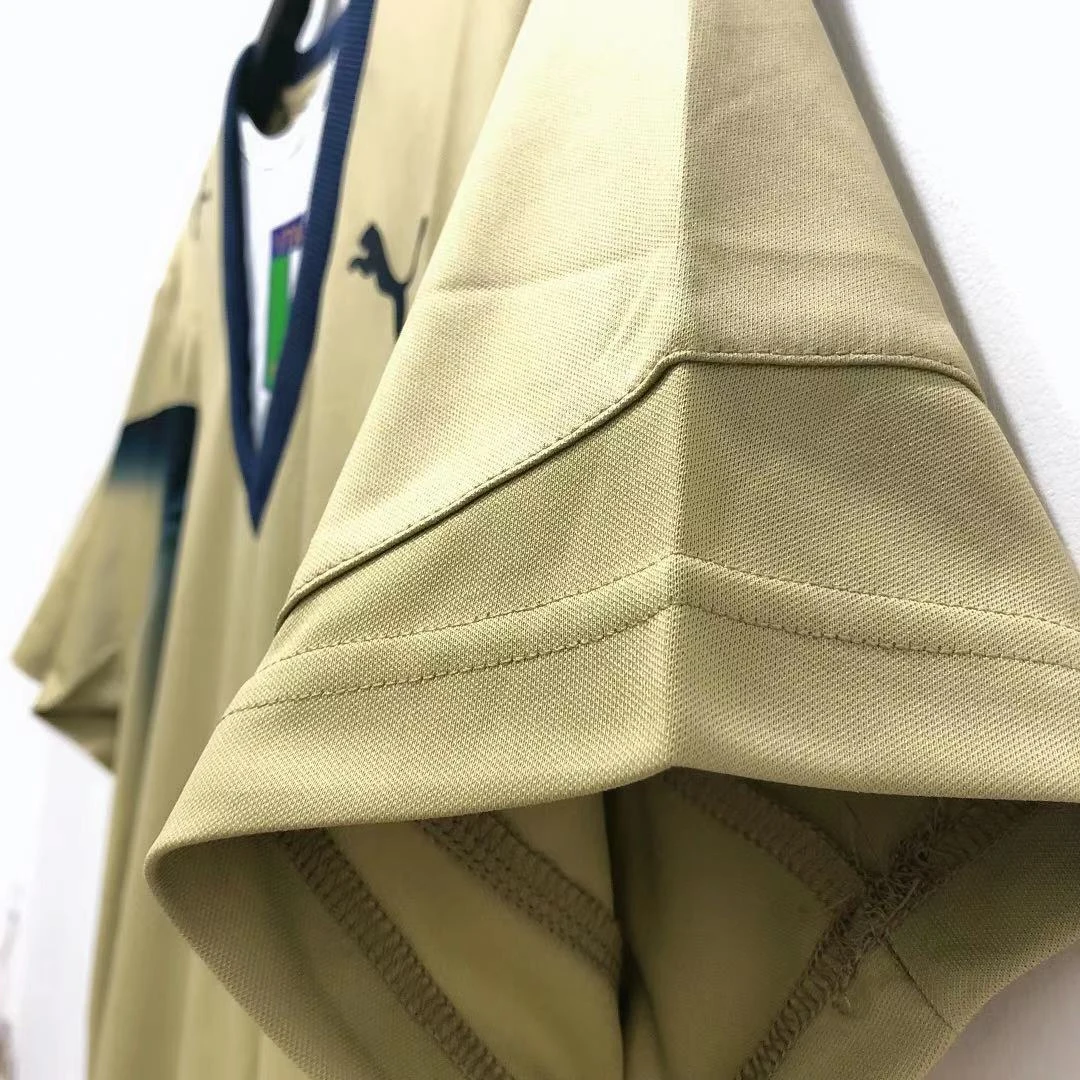 2006 Italy goalkeeper gold retro jersey view 4