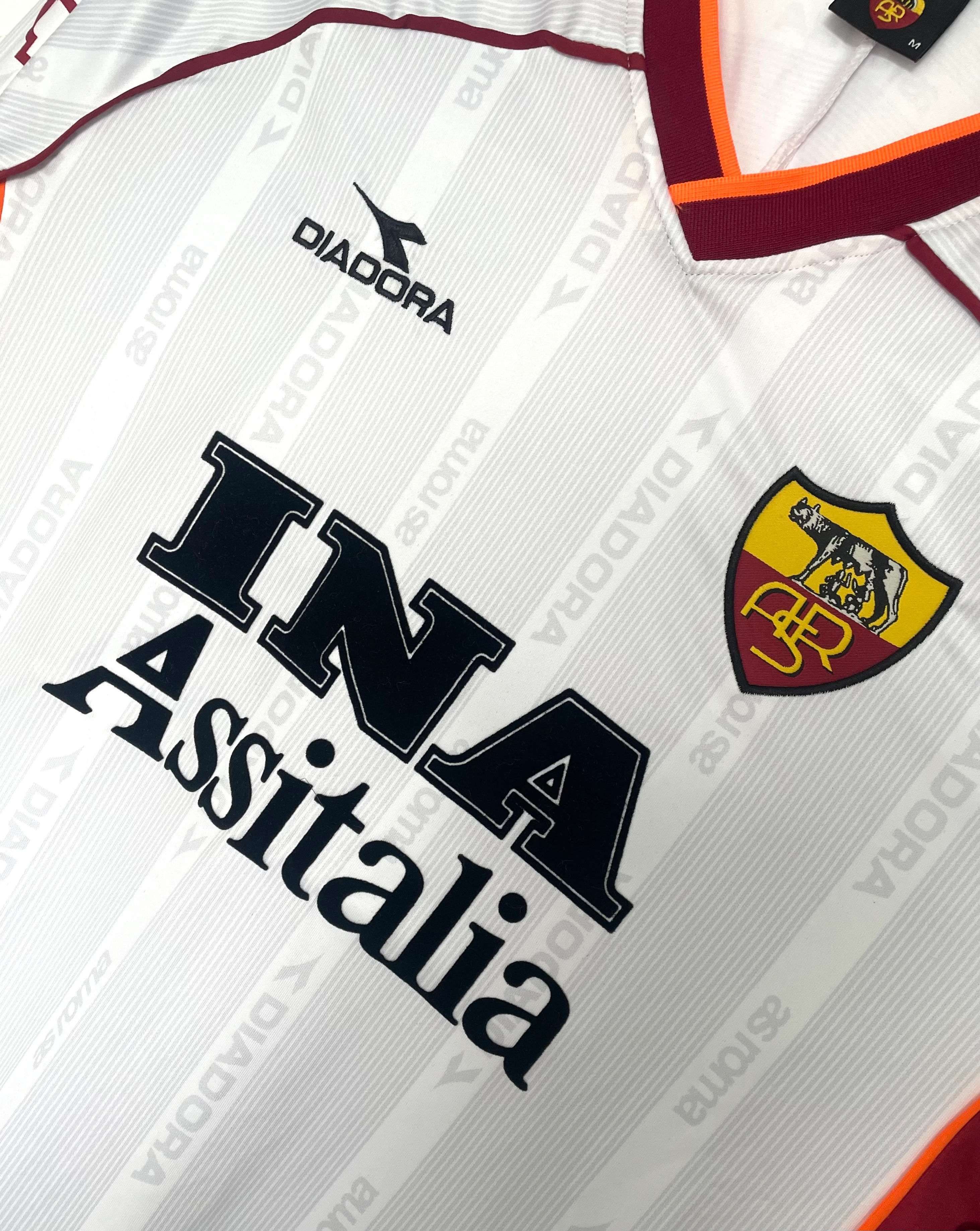 1999-00 Roma Away Retro Long-Sleeve Jersey view 4