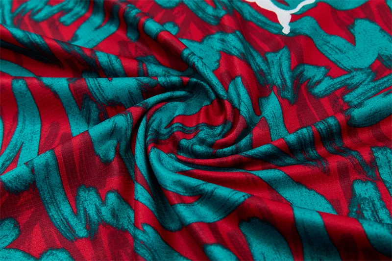 2026-27 Portugal Team Dark Red & Green Short-Sleeve Training Jersey view 3