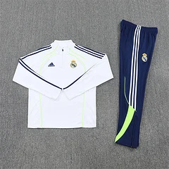 2025-26 Real Madrid White Retro Half-Draw Training Jersey view 16