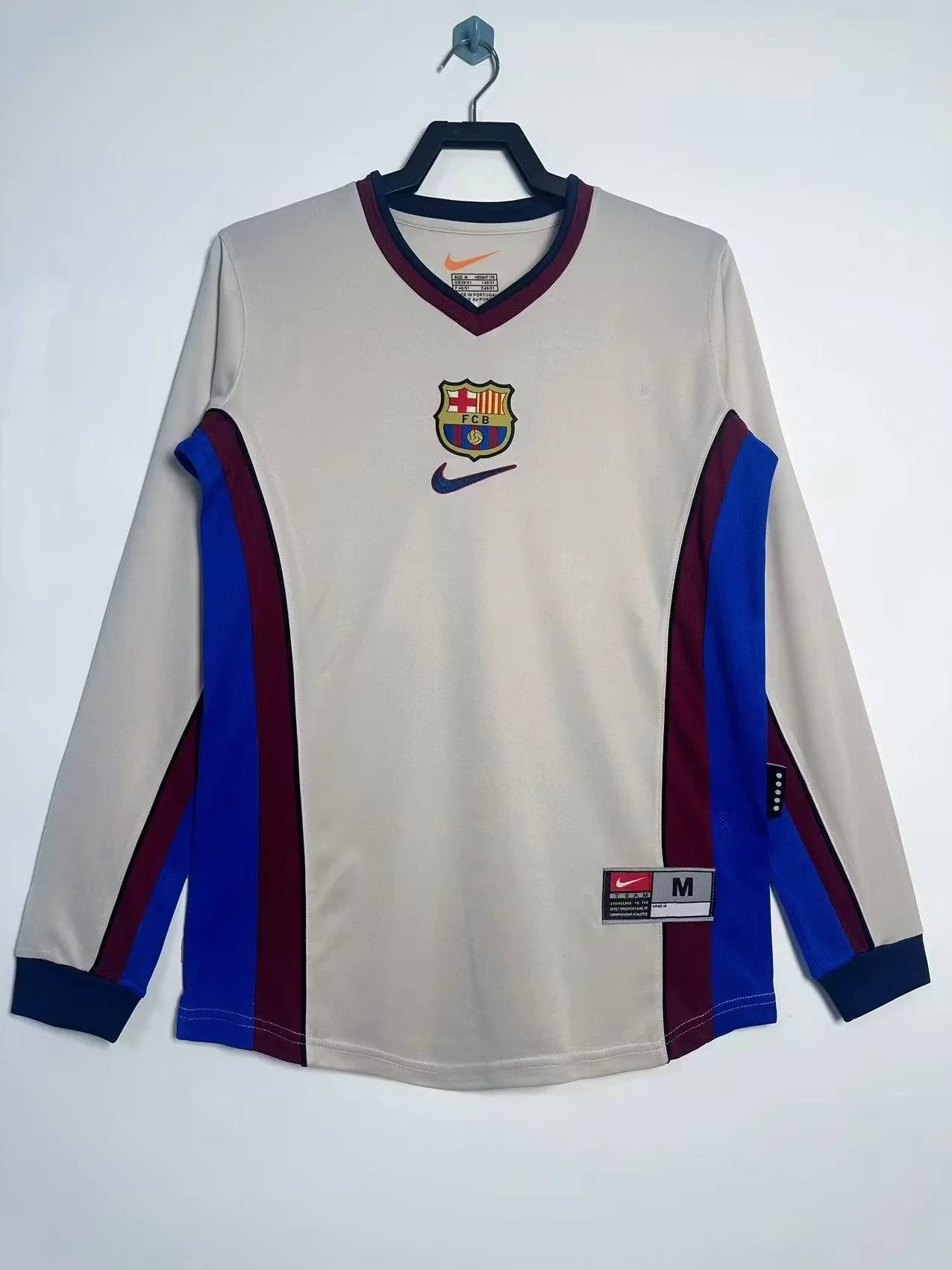 1998–99 Barcelona Away Long-Sleeve Retro Jersey