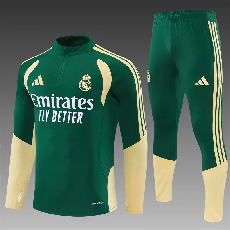 2026-27 Real Madrid Green Half-Zip Training Jersey