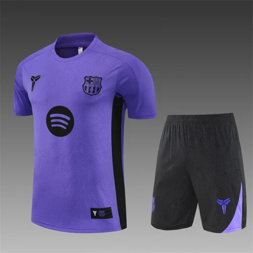 2025-26 Barcelona Purple Collaboration Short Sleeve Training Jersey