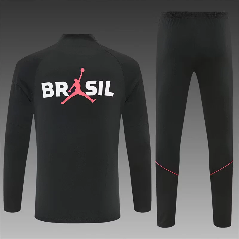 2026-27 Brazil Black Half-Zip Training Jersey view 2