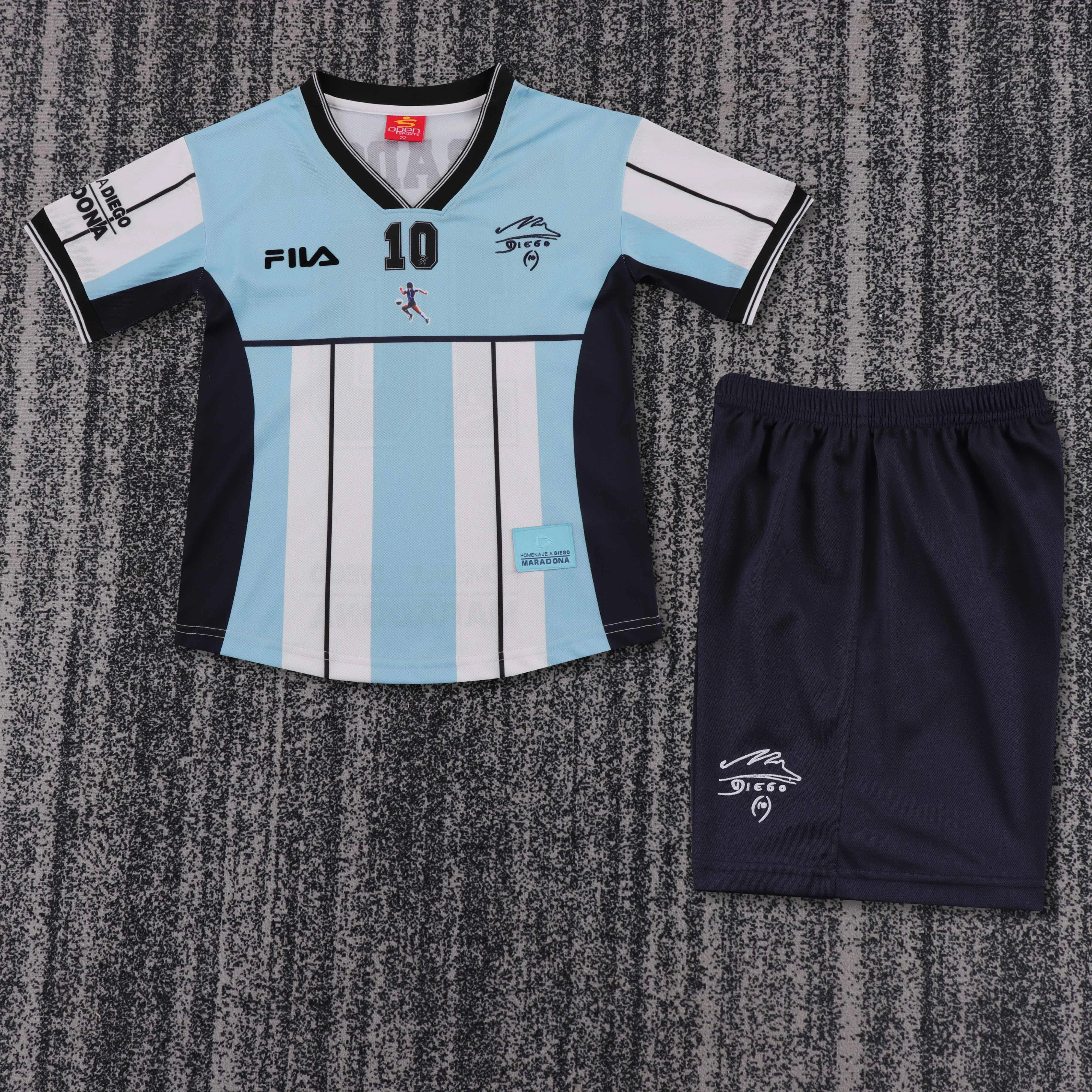 2001 Argentina Maradona Commemorative Edition Retro Shirt - Kids Size view 2