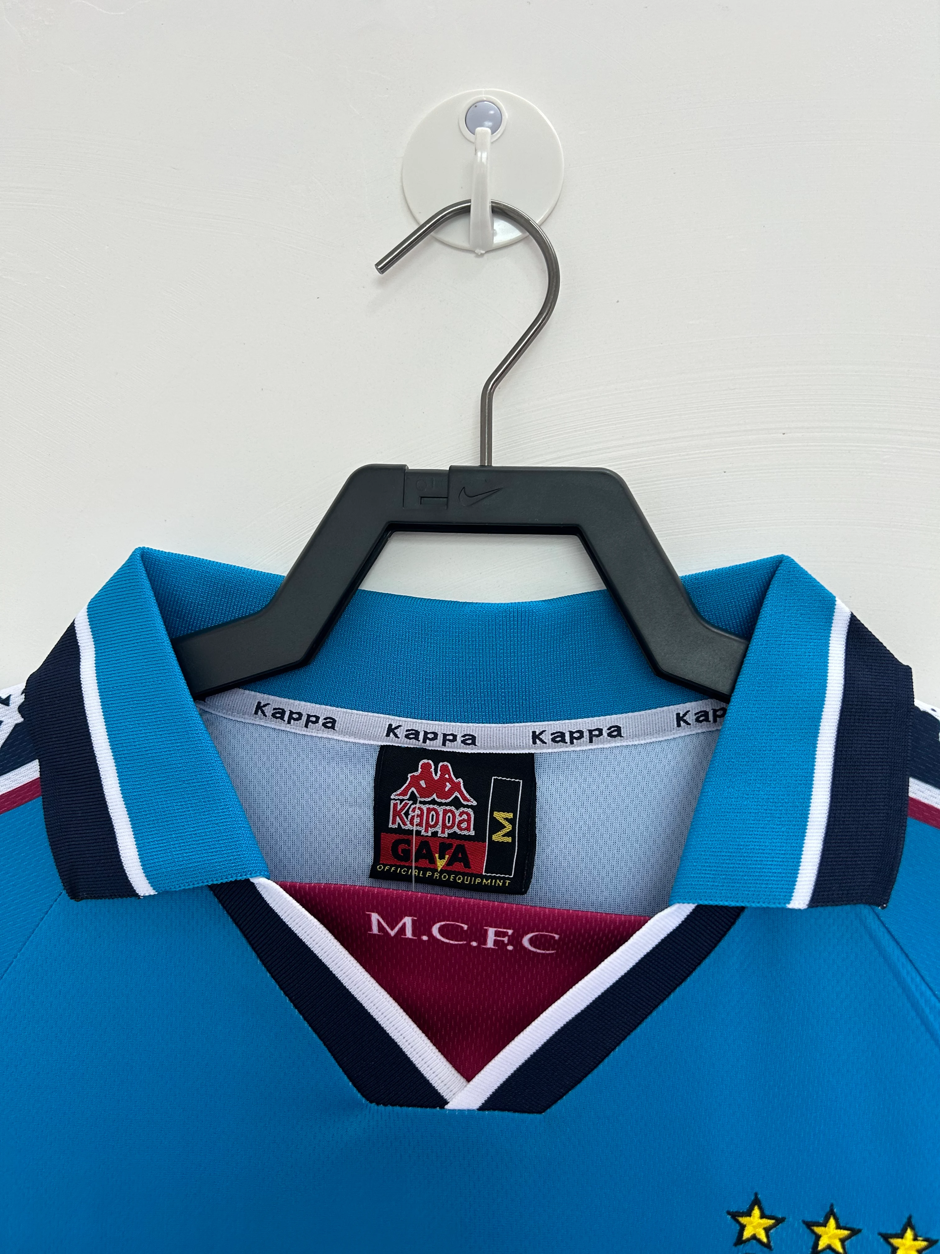 1997-98 Manchester City home retro jersey view 7