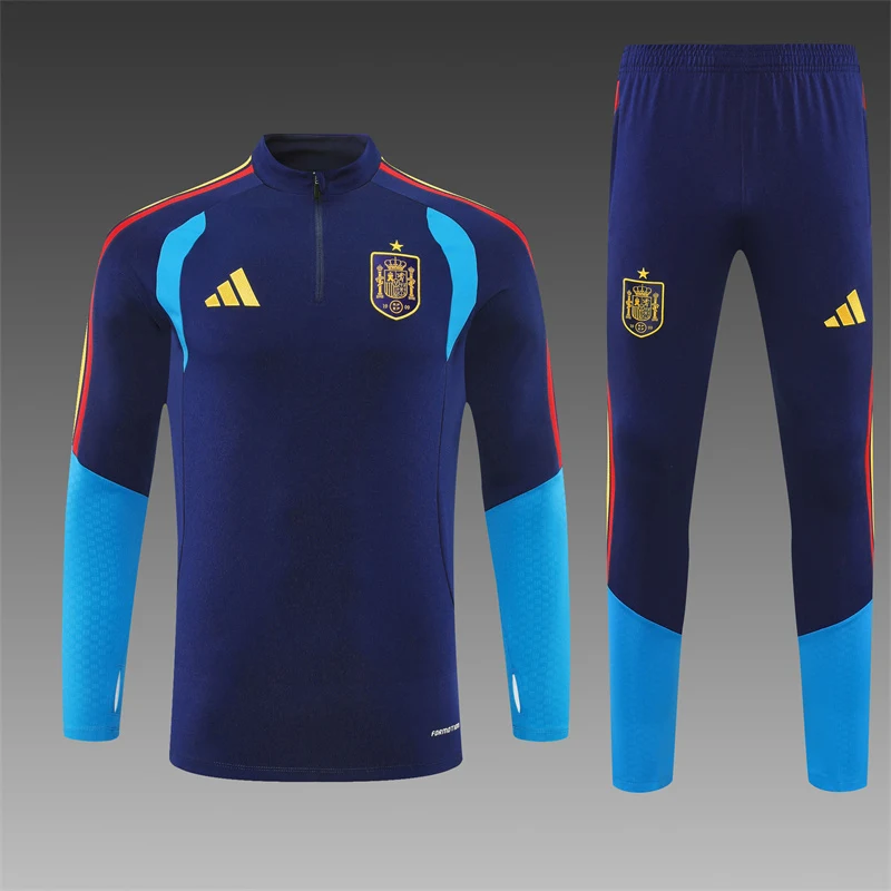 2026-27 Spain Royal Blue Half-Zip Training Jersey view 18
