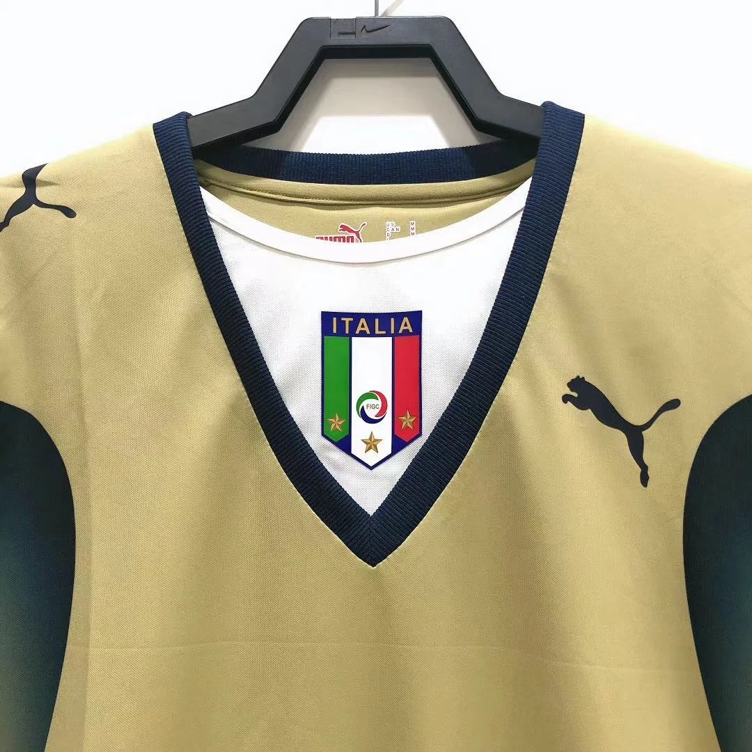 2006 Italy goalkeeper gold retro jersey view 8