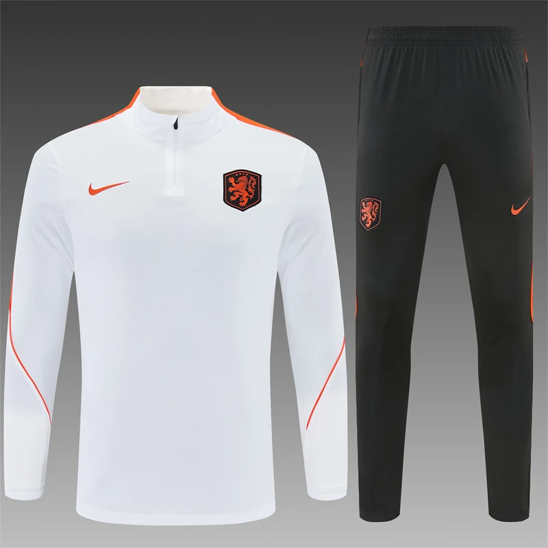 2026-27 Netherlands White Half-Zip Training Jersey view 3
