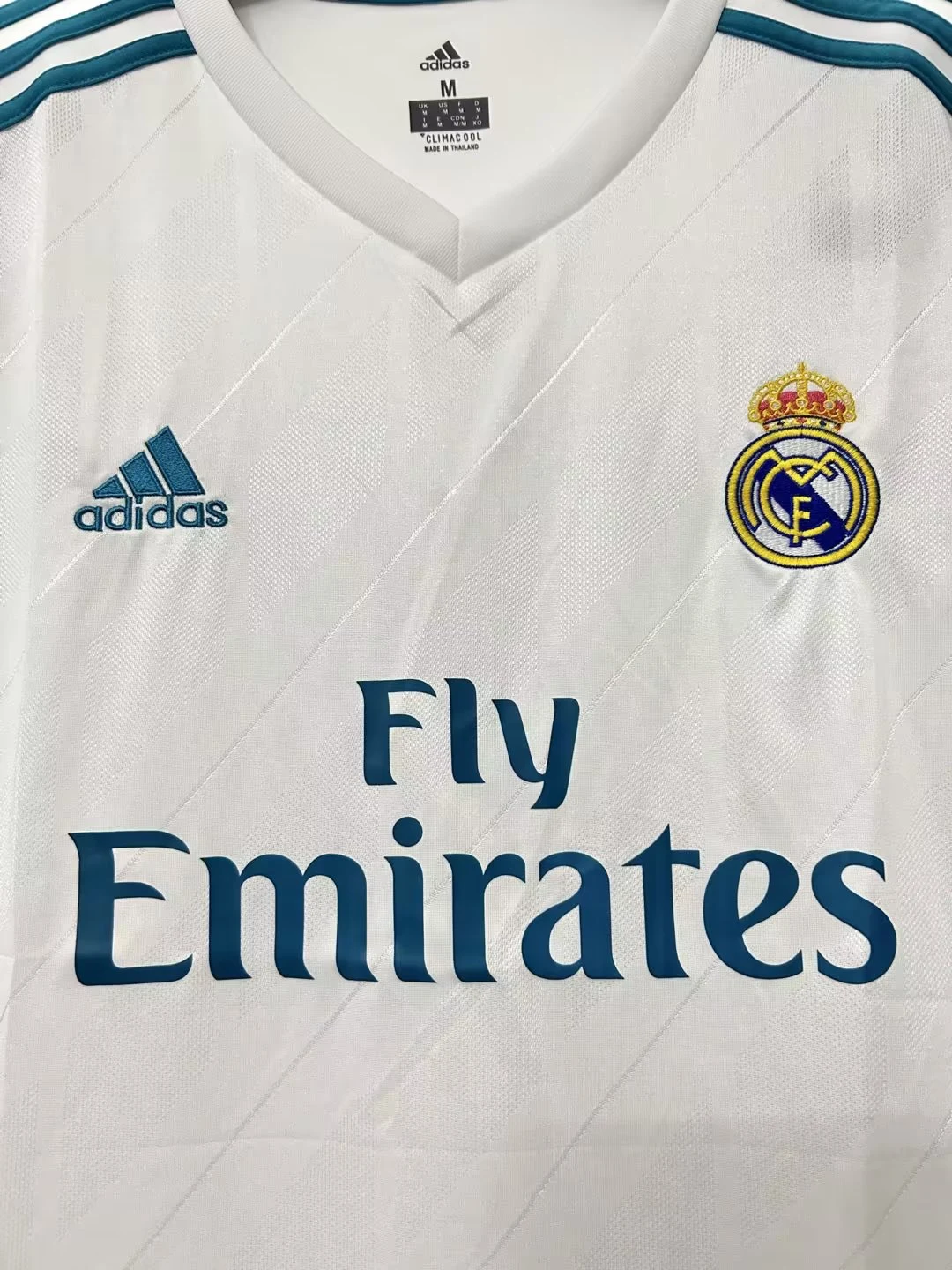 2017-18 Real Madrid Home Long Sleeve Retro Jersey view 3