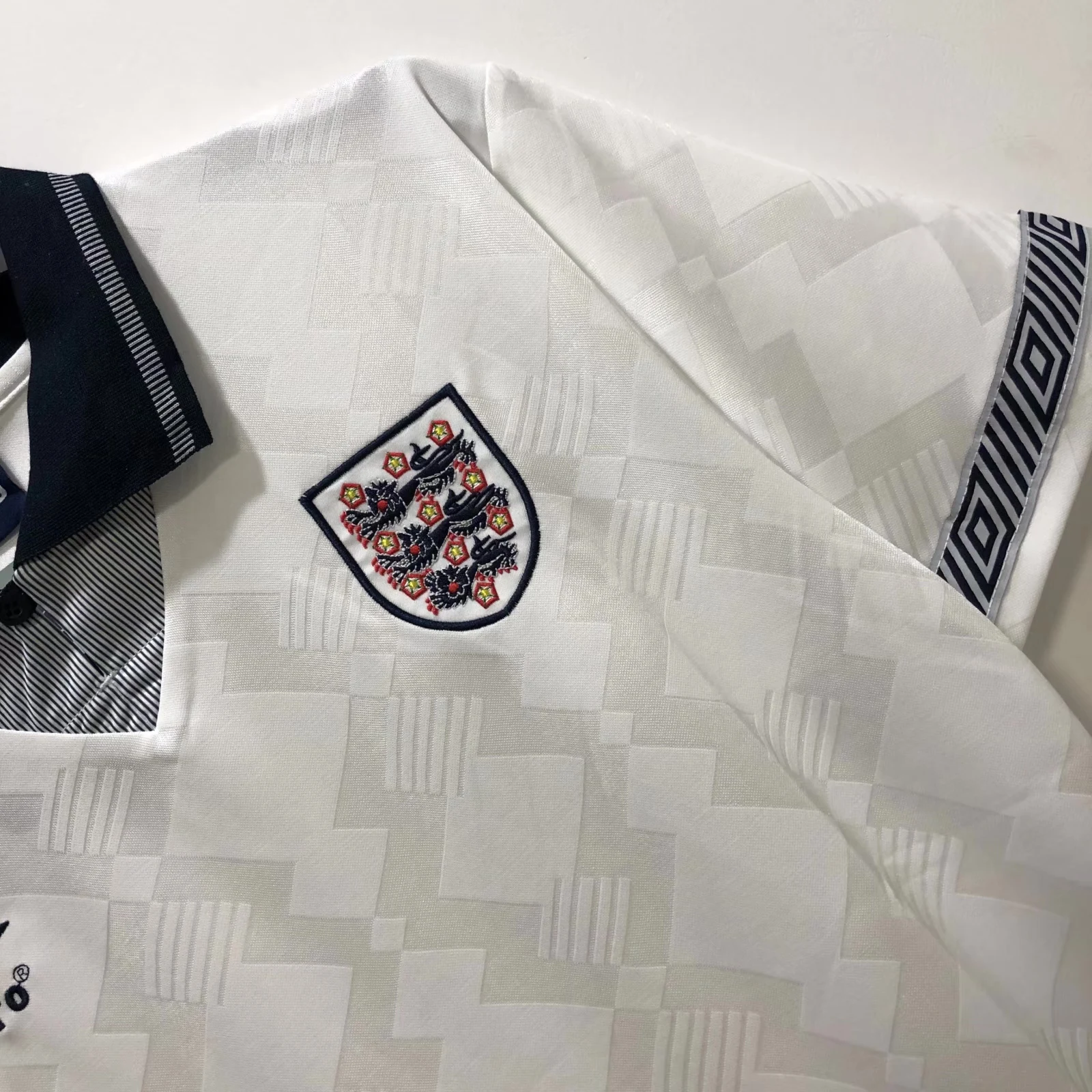1990 England Home Retro Jersey view 9