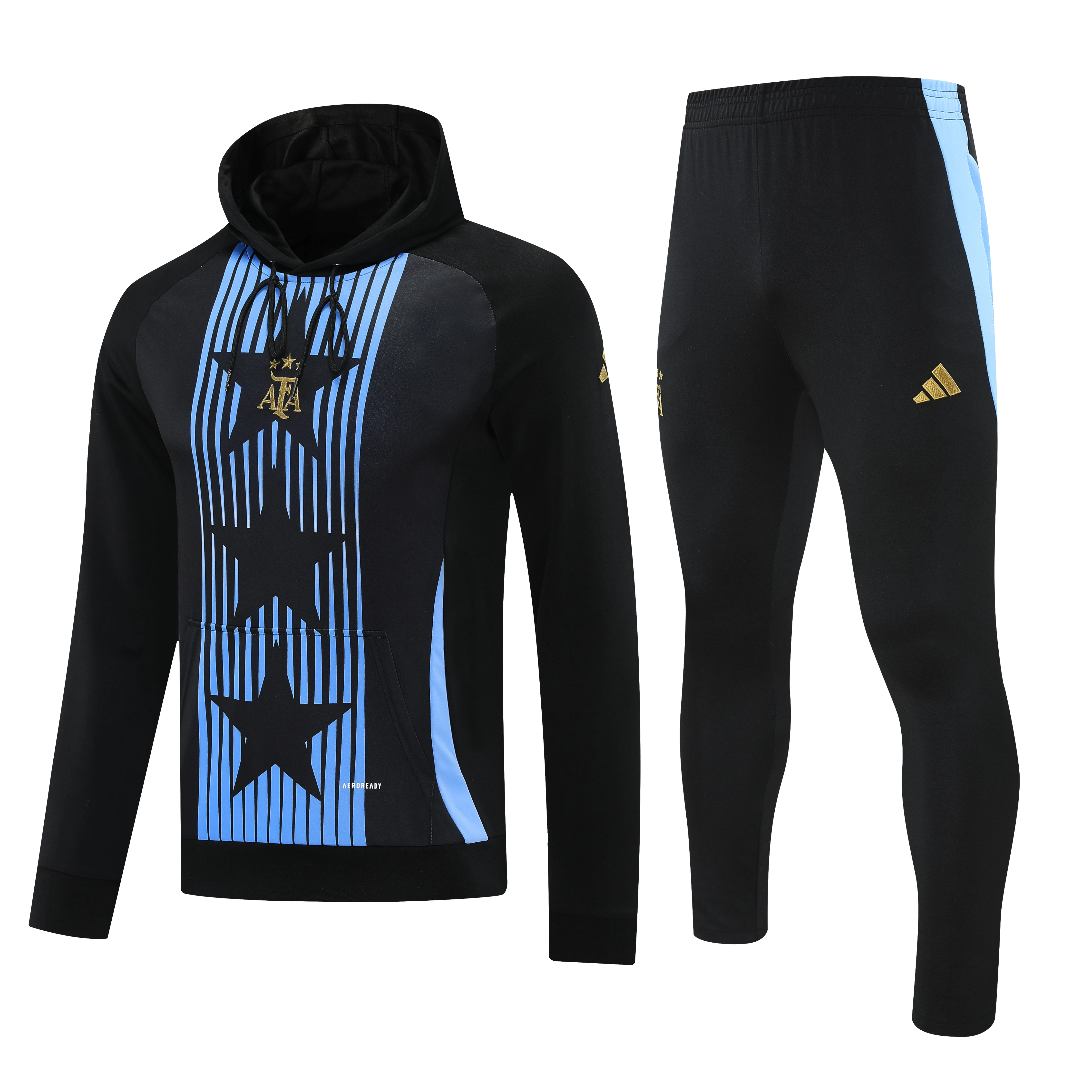 2025-26 Argentina Black Hooded Training Jersey view 17
