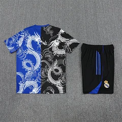2025-26 Real Madrid Black Blue Short Sleeve Training Jersey view 13
