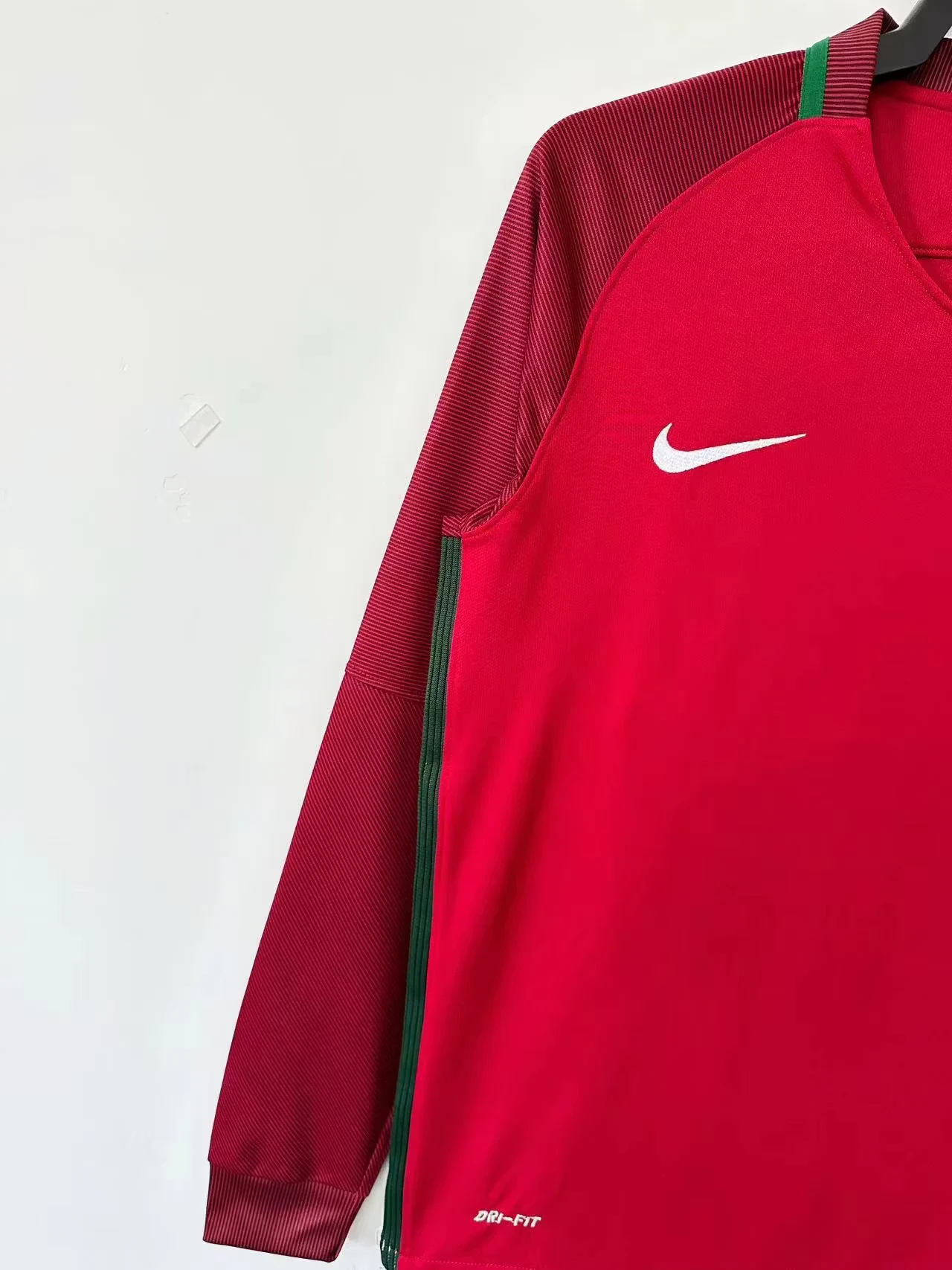 2016 Portugal Home Long Sleeve Retro Jersey view 11