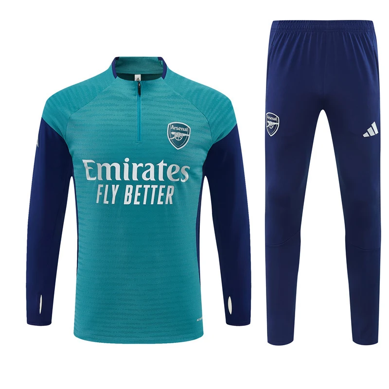 2025-26 Arsenal Green Half-Zip Training Jersey view 13