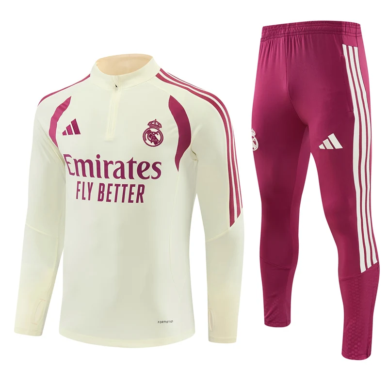 2026-27 Real Madrid Beige Half-Zip Training Jersey view 17
