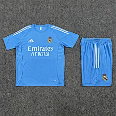 2025-26 Real Madrid light blue short-sleeved training jersey view 14