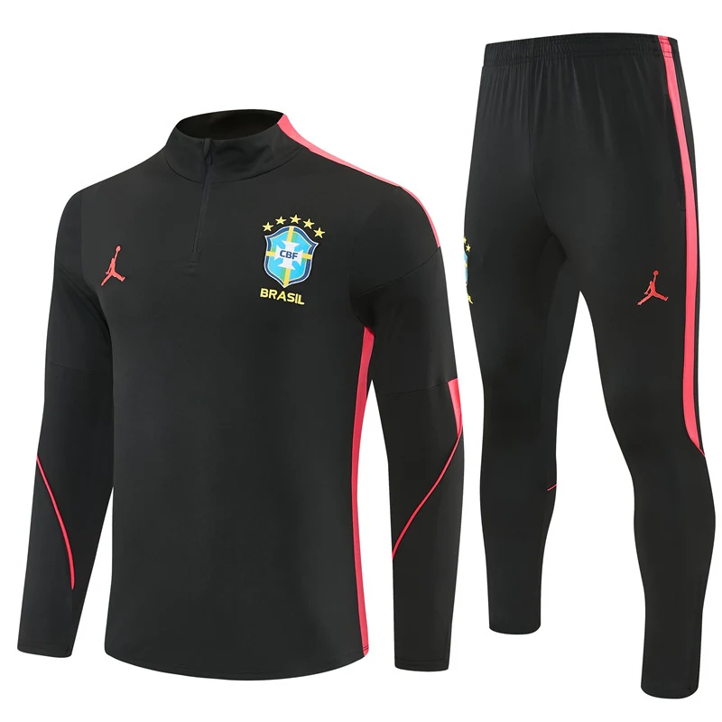 2026-27 Brazil Black Half-Zip Training Jersey view 20