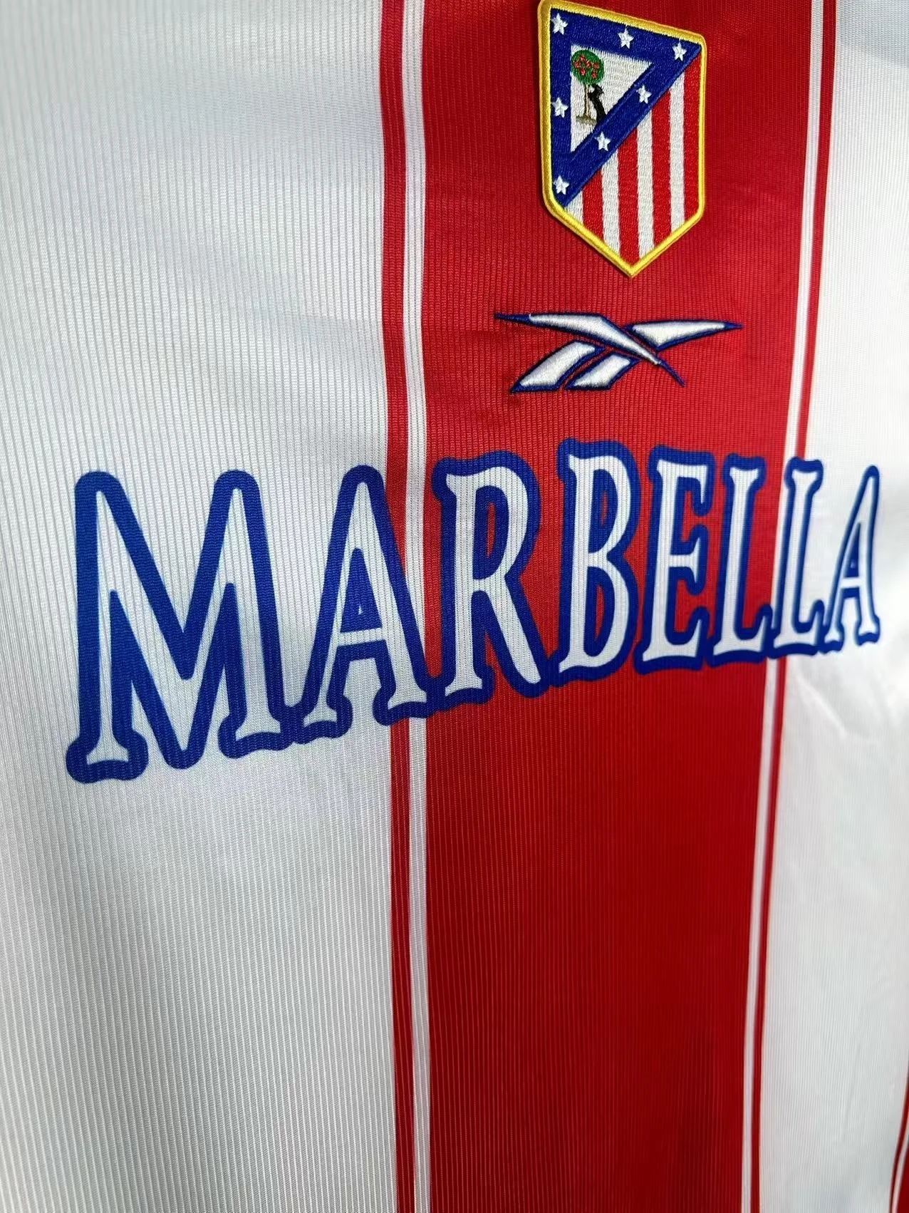 1999–00 Atlético Madrid Home Retro Jersey view 5