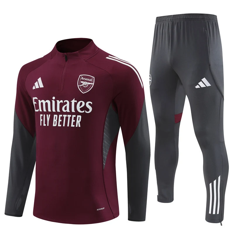 2025-26 Arsenal Red Half-Zip Training Jersey view 16