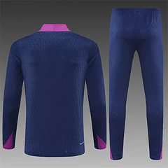 2025-26 Barcelona Royal Blue Half-Pull Training Jersey view 2