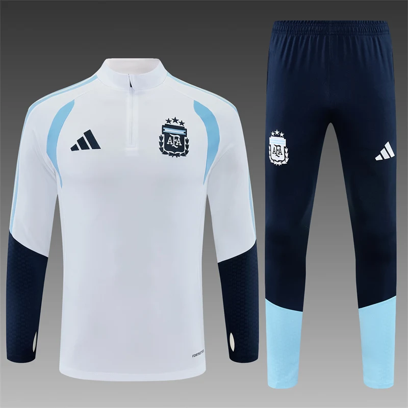 2026-27 Argentina White Half-Zip Training Jersey