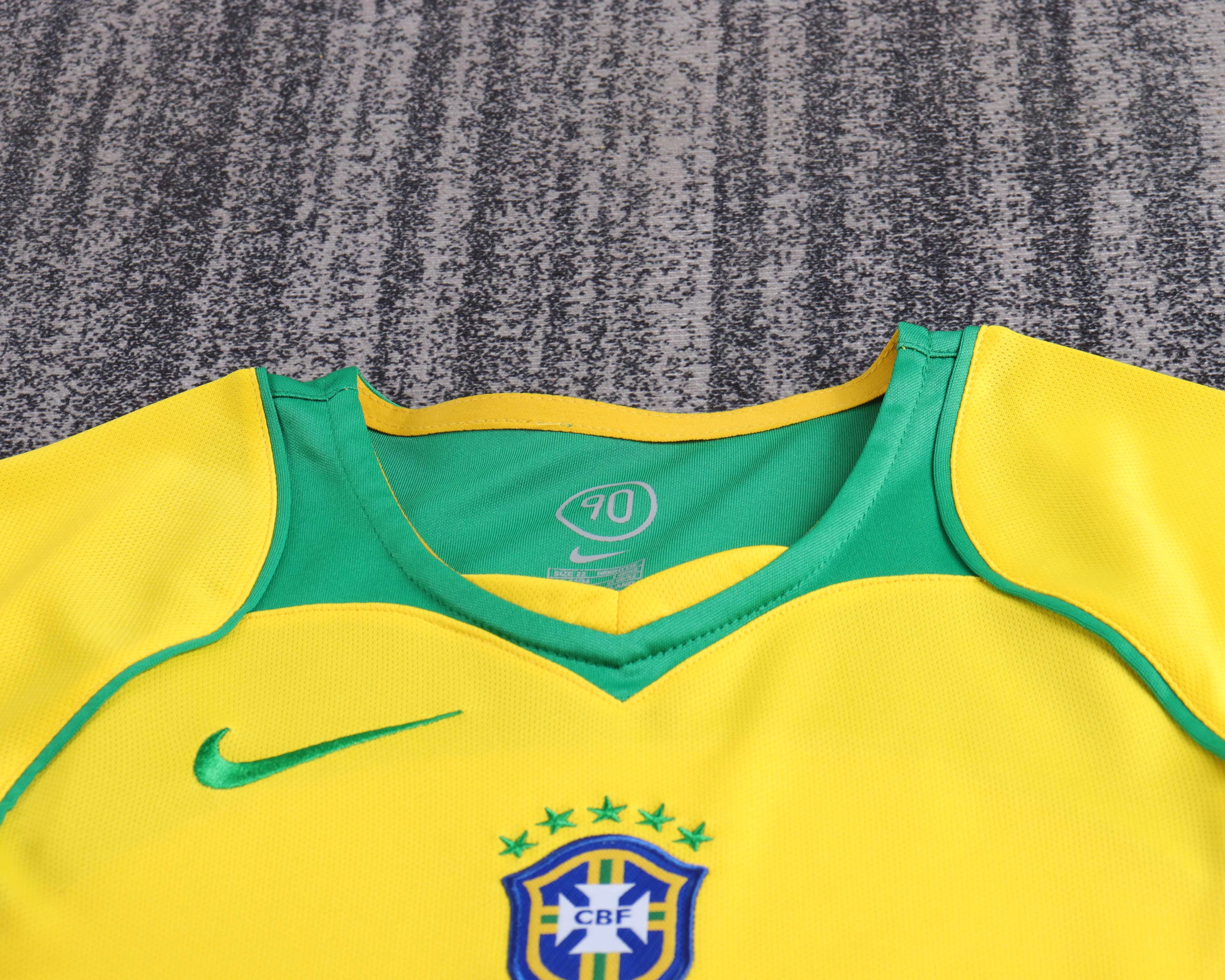 2004 Brazil Home Retro Shirt - Kids Sizes view 12