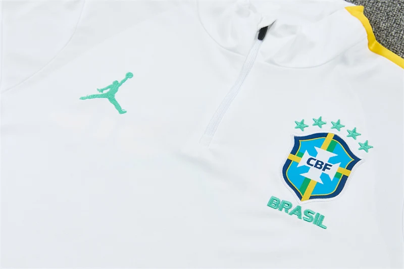 2026-27 Brazil Jordan White Half-Zip Training Jersey view 9
