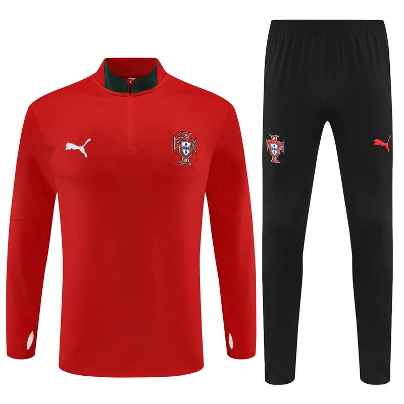 2025-26 Portugal Red Half-Zip Training Jersey view 21
