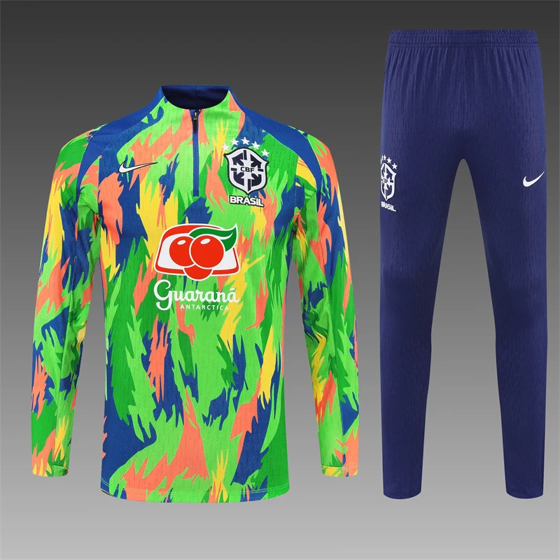 2025-26 Brazil Teal Half-Zip Training Jersey view 3