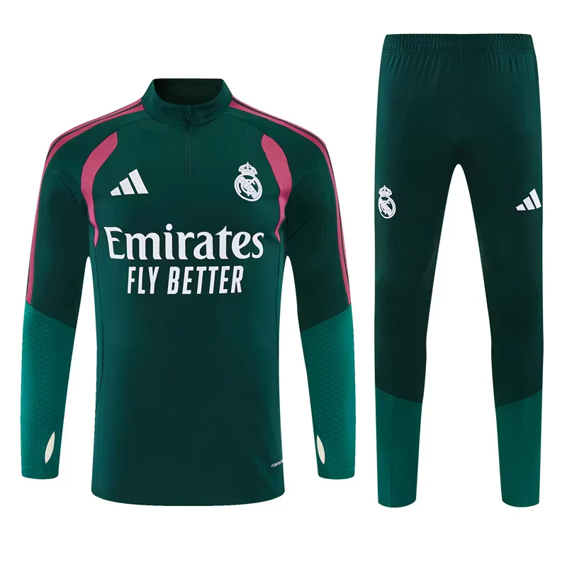 2026-27 Real Madrid Dark Green Half-Zip Training Jersey view 17