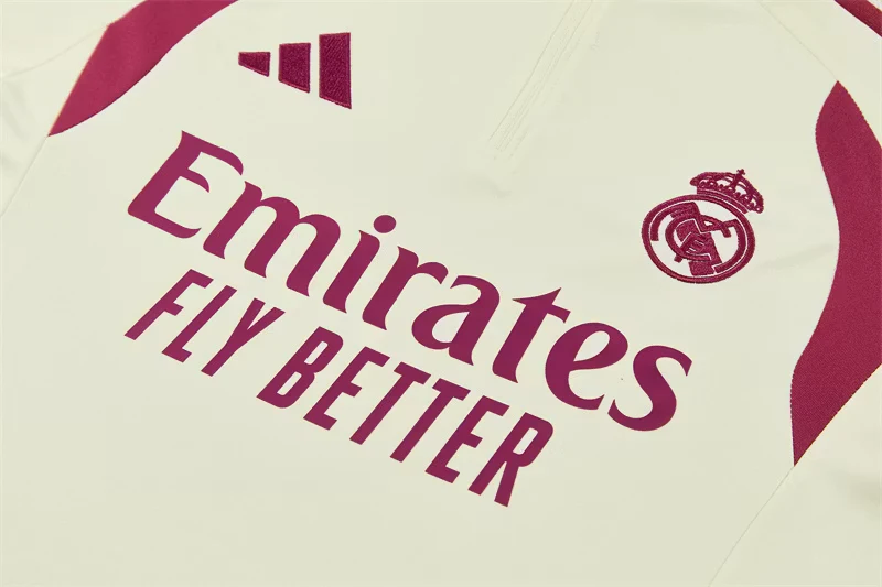 2026-27 Real Madrid Beige Half-Zip Training Jersey view 10