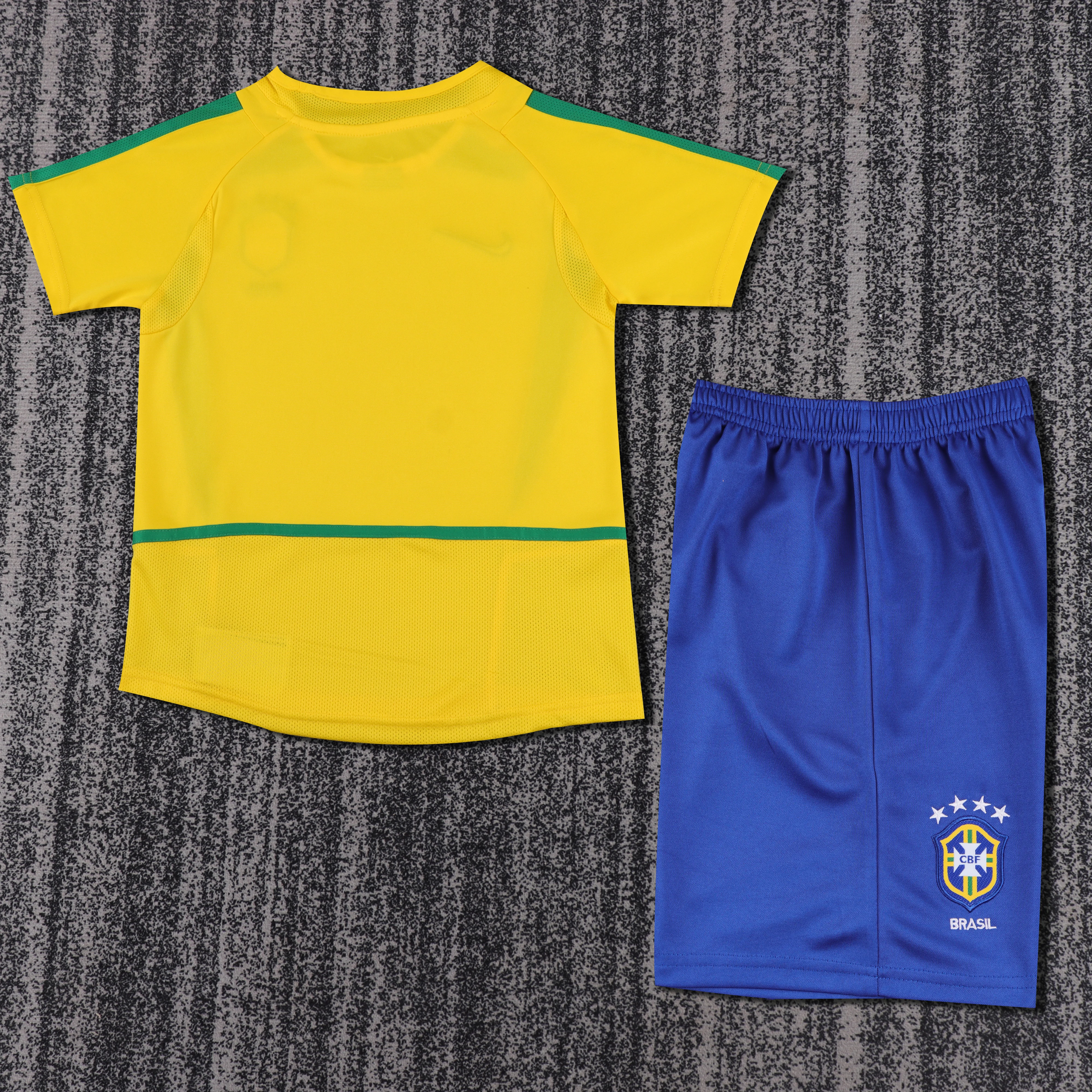 2002 Brazil Home Retro Shirt - Kids view 2