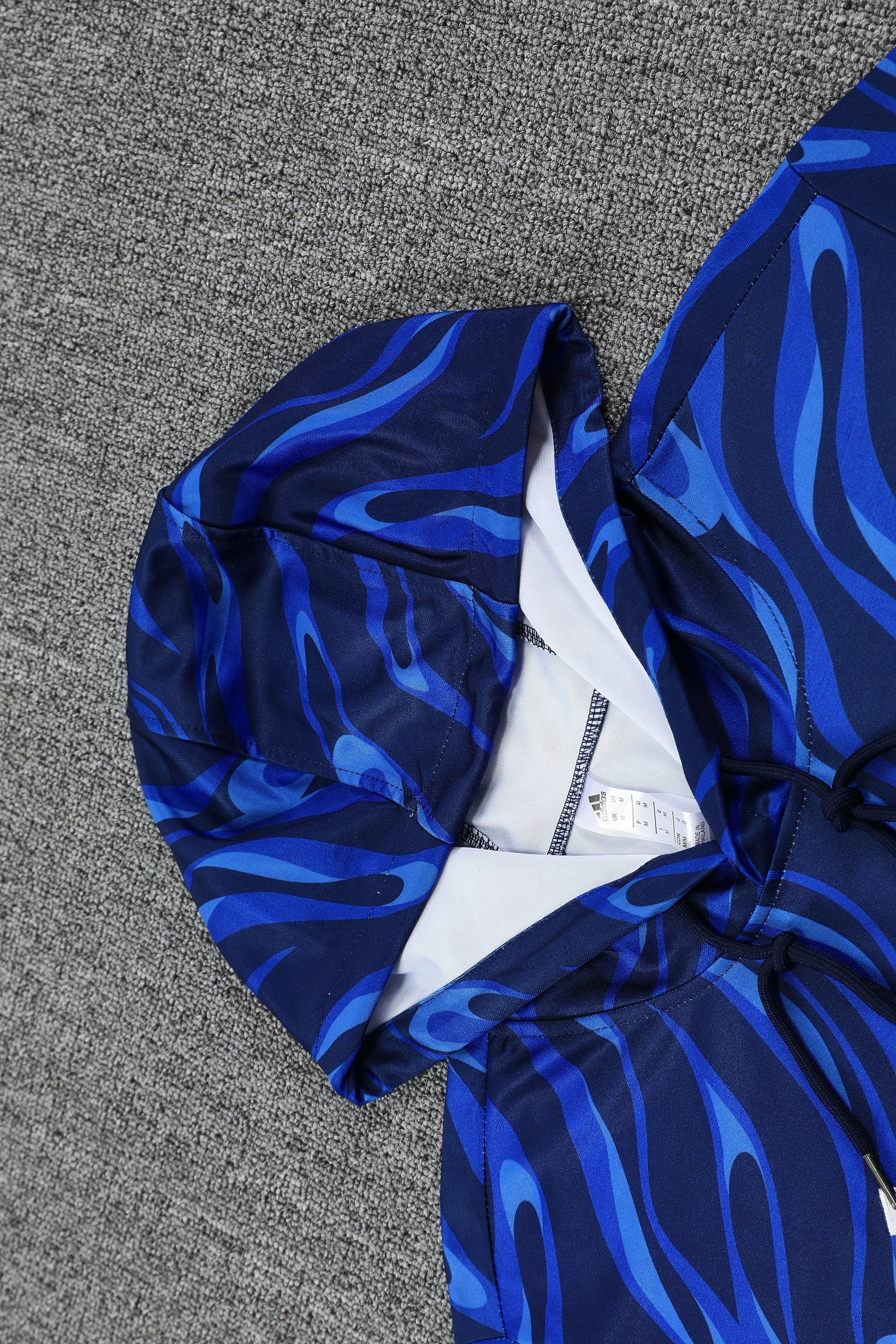 2025-26 Real Madrid Blue Hooded Training Jersey view 9