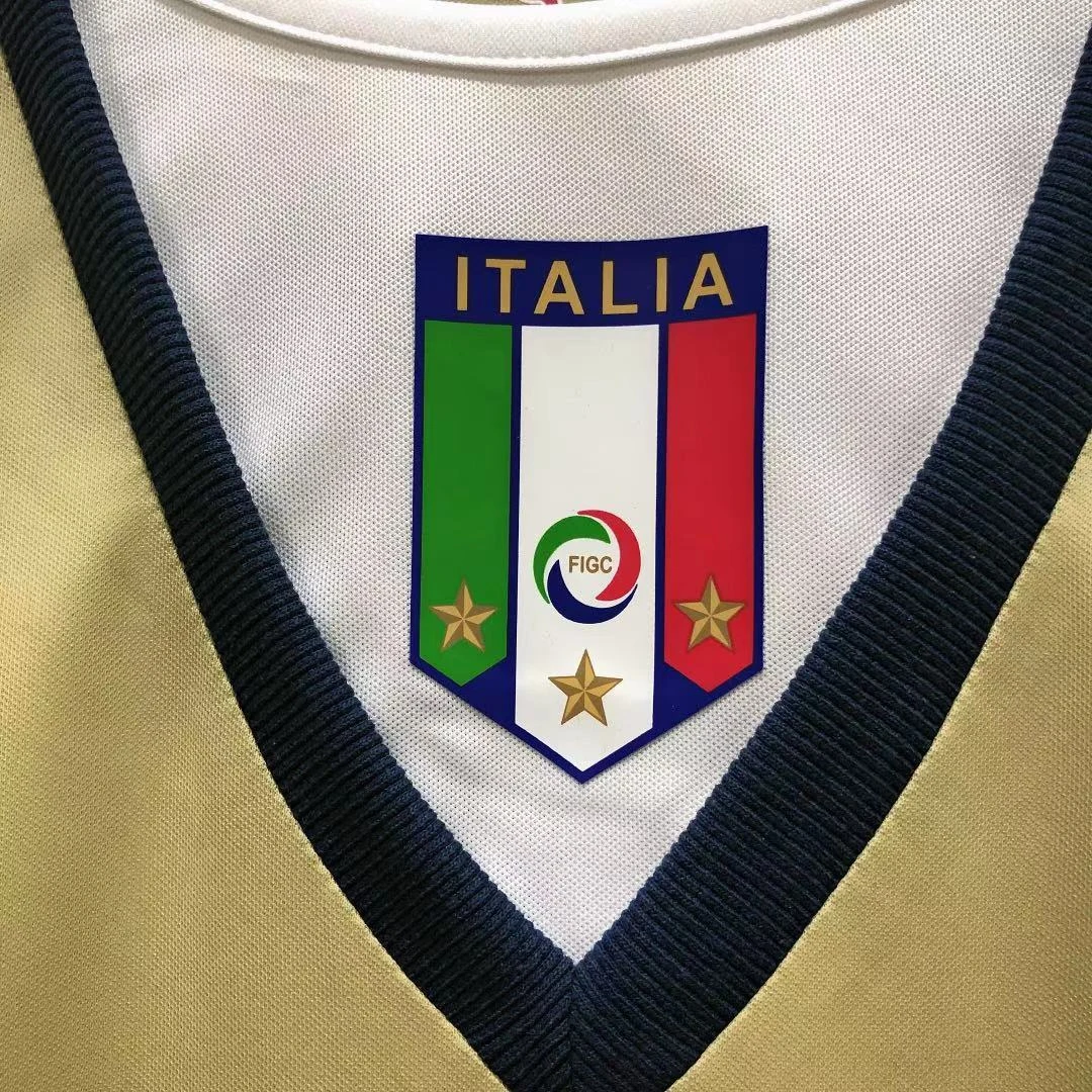 2006 Italy goalkeeper gold retro jersey view 6