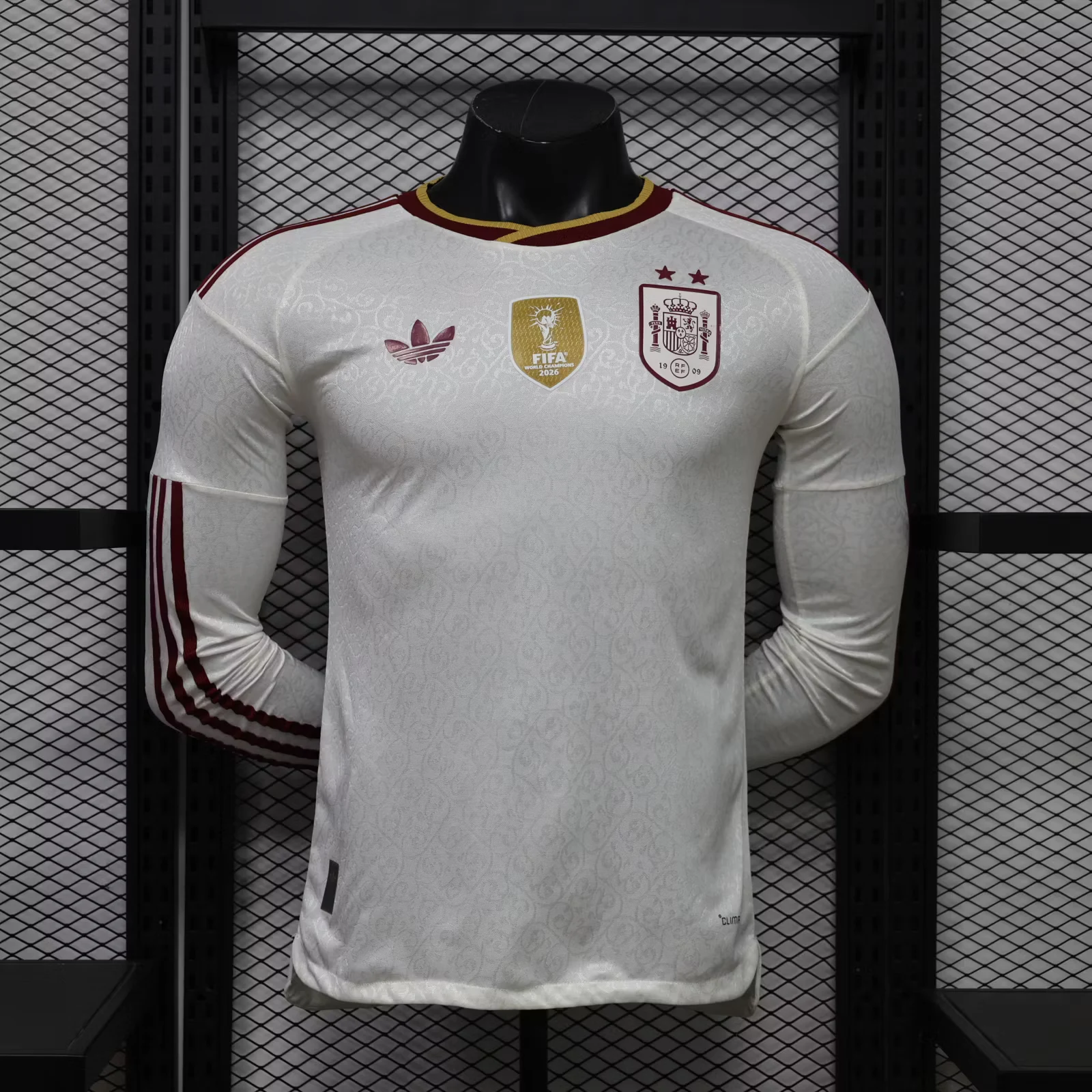 2026-27 Spain Away Long-Sleeve Jersey (Two Stars) – Player Version