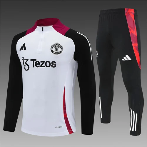 2025-26 Manchester United White Half-Raised Training Jersey