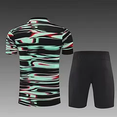 2025-26 Portugal Green and Black [Camouflage] Short Sleeve Training Jersey view 2