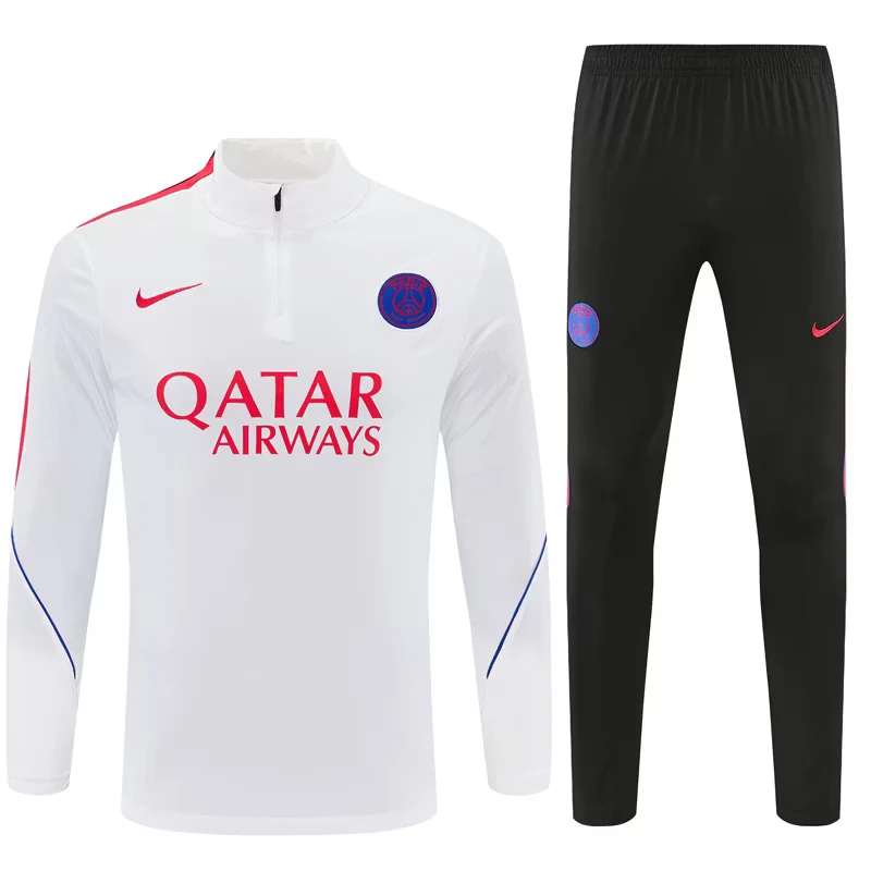 2026-27 Paris White Half-Zip Training Jersey view 17