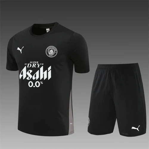 2025-26 Manchester City black short-sleeved training jersey