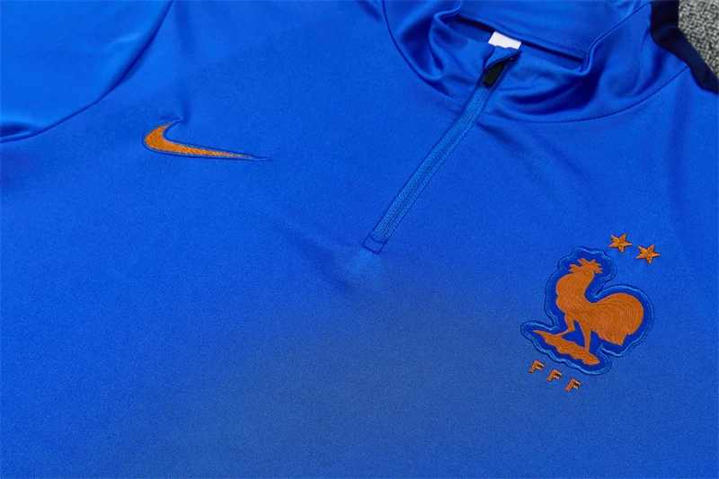 2026-27 France Blue Half-Zip Training Jersey view 6