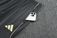 2025-26 Real Madrid dark grey half-zip training jersey view 3