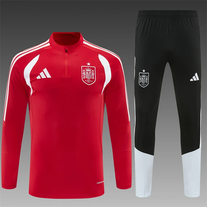 2026-27 Spain Red Half-Zip Training Jersey view 3