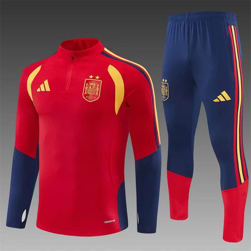 2026-27 Spain Red Half-Zip Training Jersey (Two Stars)